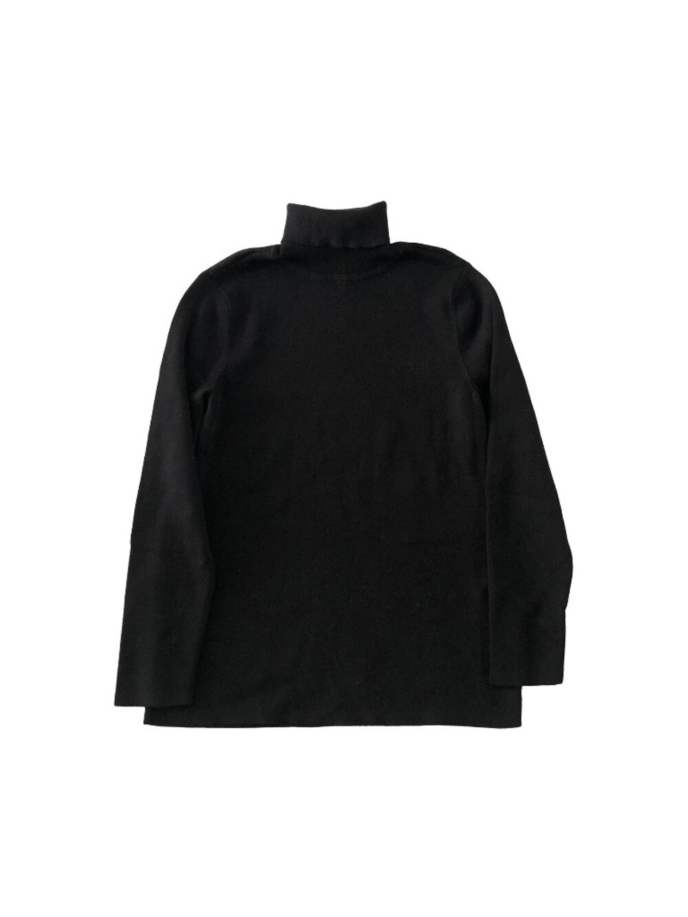 Chico's Sweater Womens Size L Black Turtleneck Long Sleeve Stretch Pullover